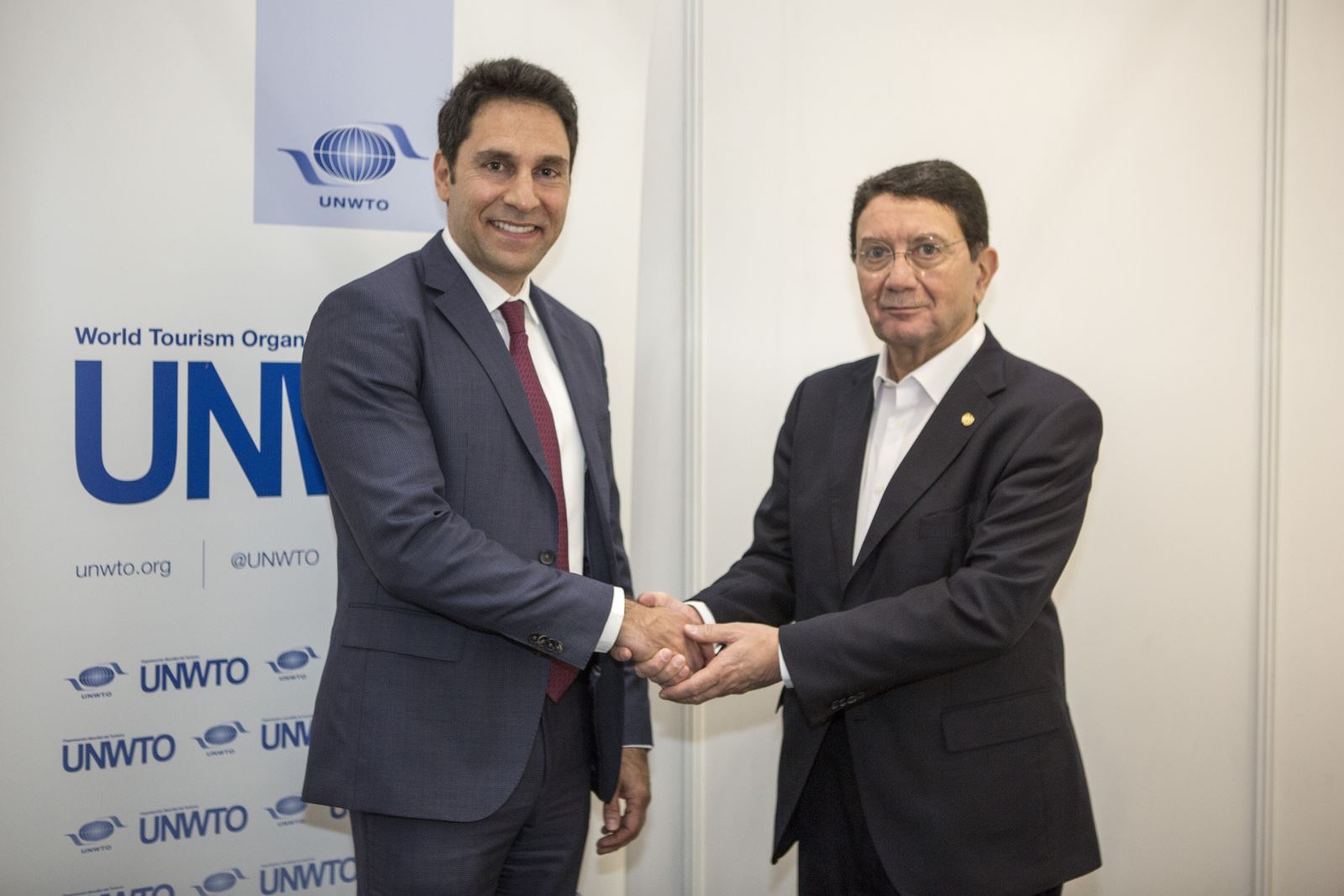 RAKTDA CEO Haitham Mattar With UNWTO Secretary General Taleb Rifai Small